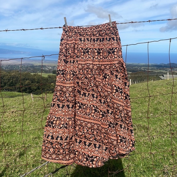 Free People Boho All About The Tiers Aline skirt size S - Picture 2 of 5